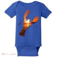 Lobster Lovers Silhouette Earth Day And Ocean Week Meaningful Gift Baby Bodysuit thumb 0