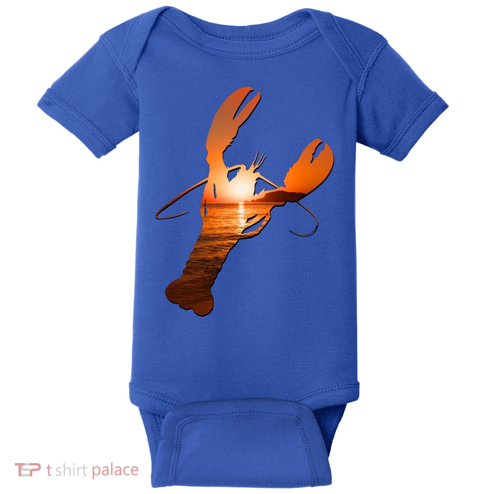 Lobster Lovers Silhouette Earth Day And Ocean Week Meaningful Gift Baby Bodysuit