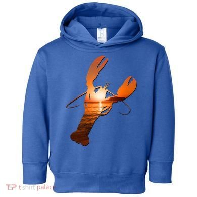 Lobster Lovers Silhouette Earth Day And Ocean Week Meaningful Gift Toddler Hoodie