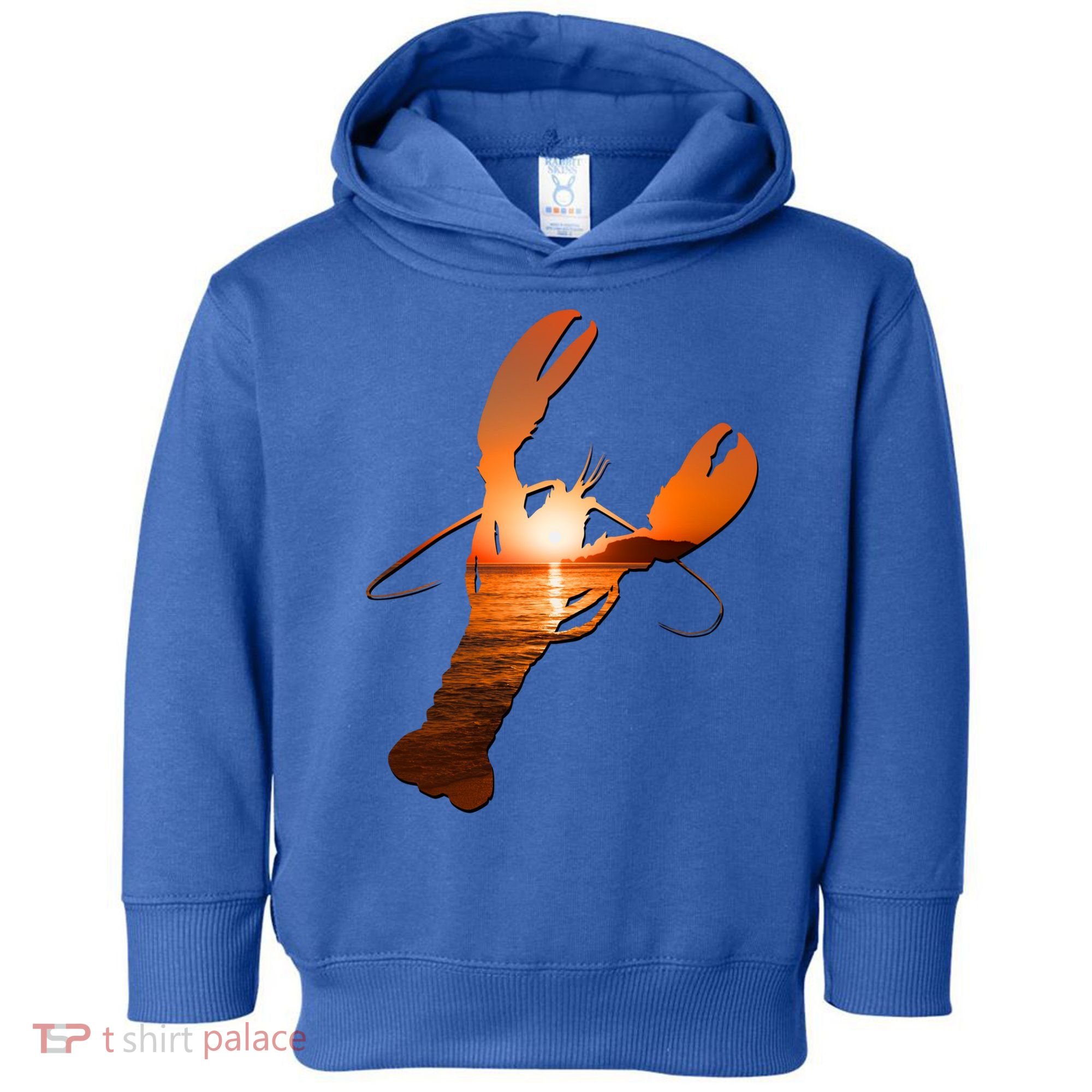 Lobster Lovers Silhouette Earth Day And Ocean Week Meaningful Gift Toddler Hoodie