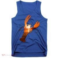 Lobster Lovers Silhouette Earth Day And Ocean Week Meaningful Gift Tank Top thumb 0