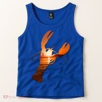 Lobster Lovers Silhouette Earth Day And Ocean Week Meaningful Gift Tank Top thumb 2