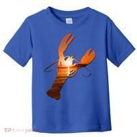 Lobster Lovers Silhouette Earth Day And Ocean Week Meaningful Gift Toddler T-Shirt thumb 0