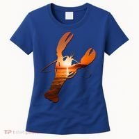 Lobster Lovers Silhouette Earth Day And Ocean Week Meaningful Gift Women's T-Shirt thumb 0