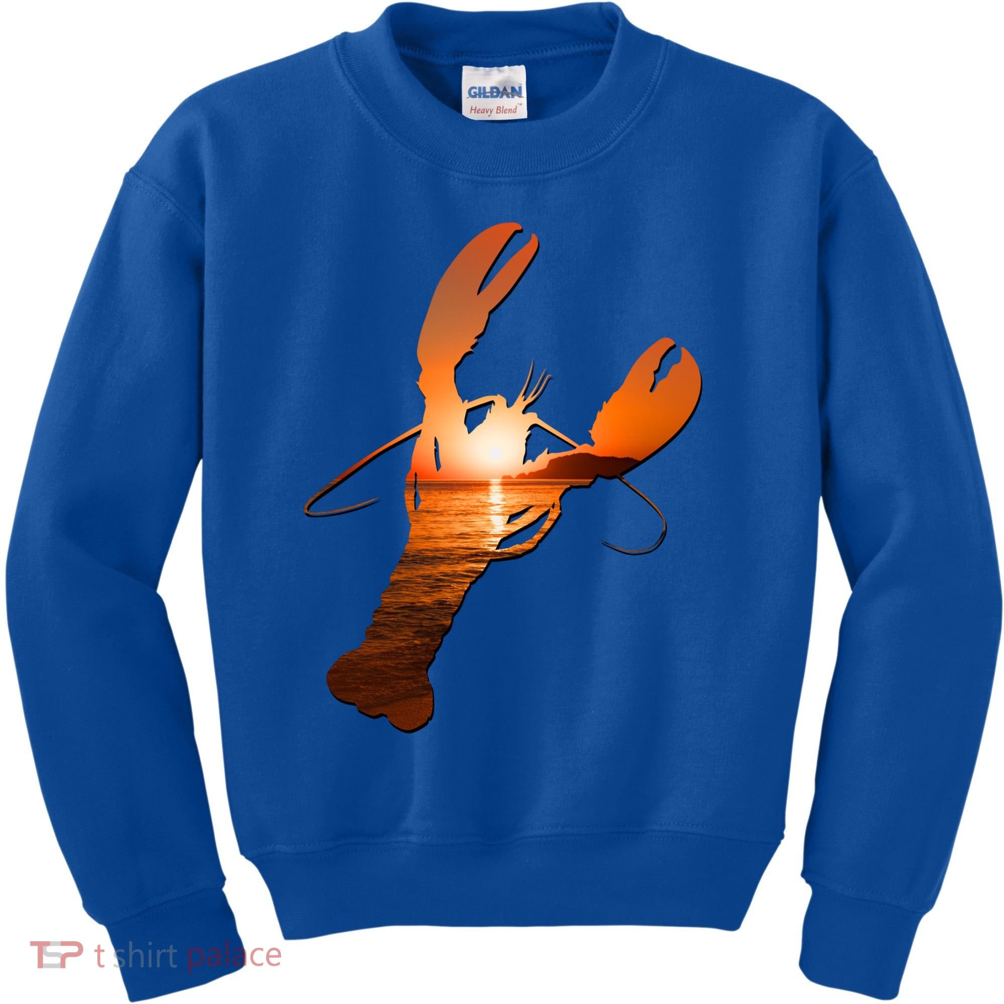 Lobster Lovers Silhouette Earth Day And Ocean Week Meaningful Gift Kids Sweatshirt