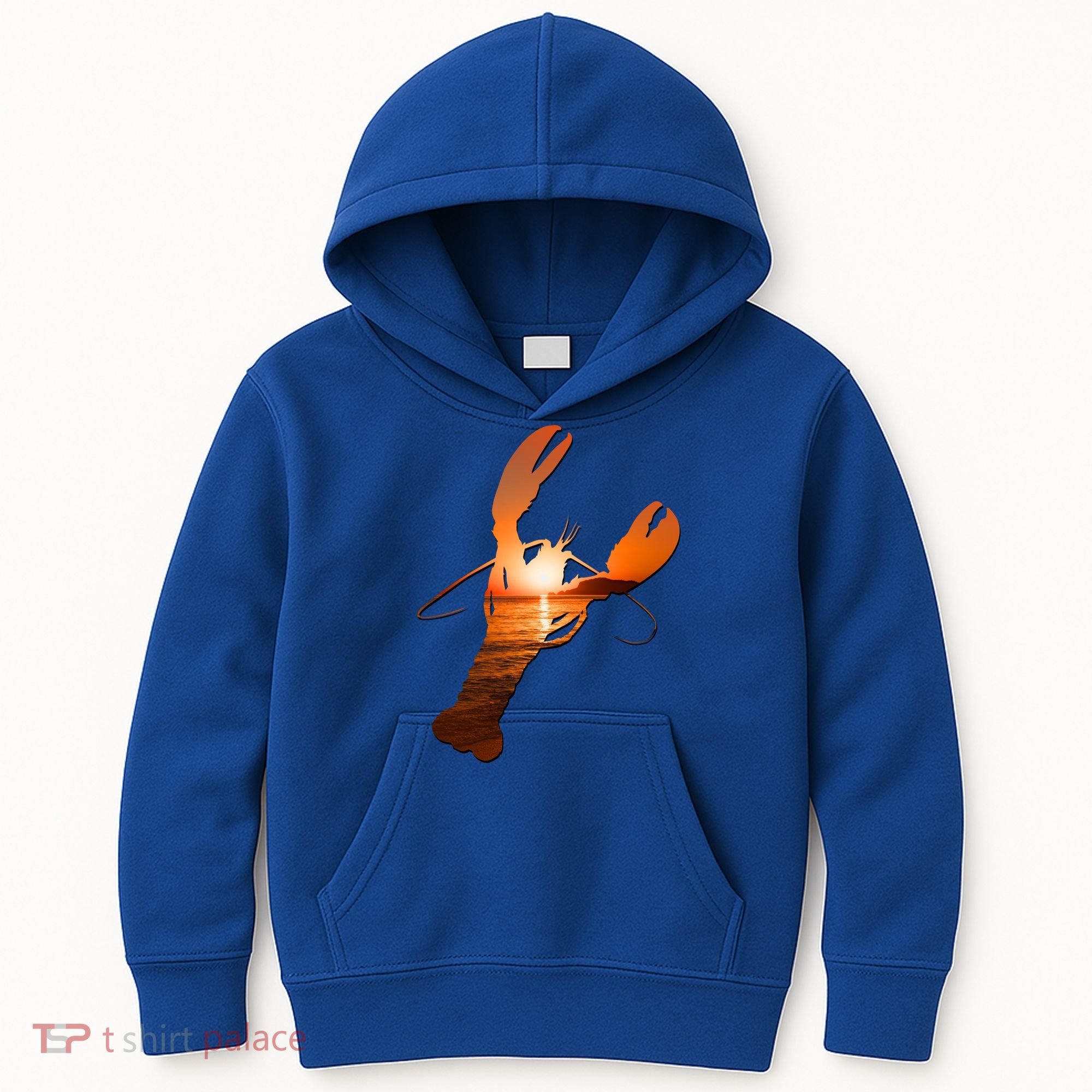 Lobster Lovers Silhouette Earth Day And Ocean Week Meaningful Gift Kids Hoodie