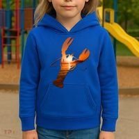 Lobster Lovers Silhouette Earth Day And Ocean Week Meaningful Gift Kids Hoodie thumb 3