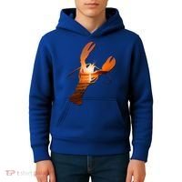 Lobster Lovers Silhouette Earth Day And Ocean Week Meaningful Gift Kids Hoodie thumb 4