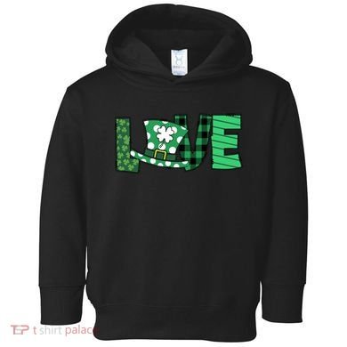 Love Leprechaun St Patricks Day Gift Cute Shamrock Toddler Hoodie
