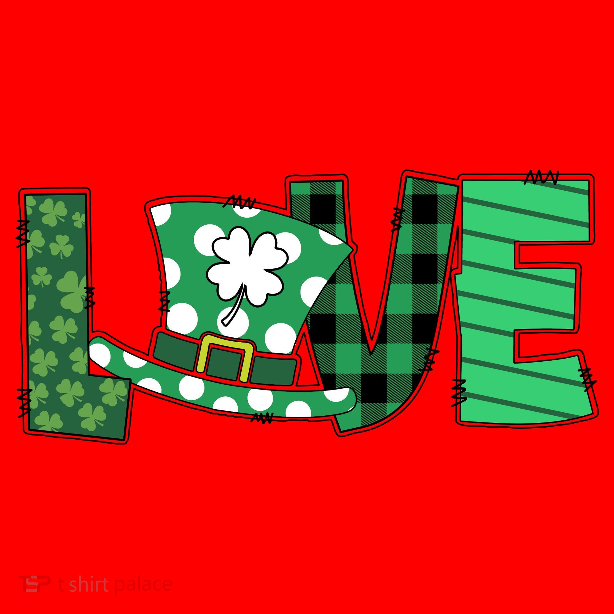 Love Leprechaun St Patricks Day Gift Cute Shamrock Santa Hat