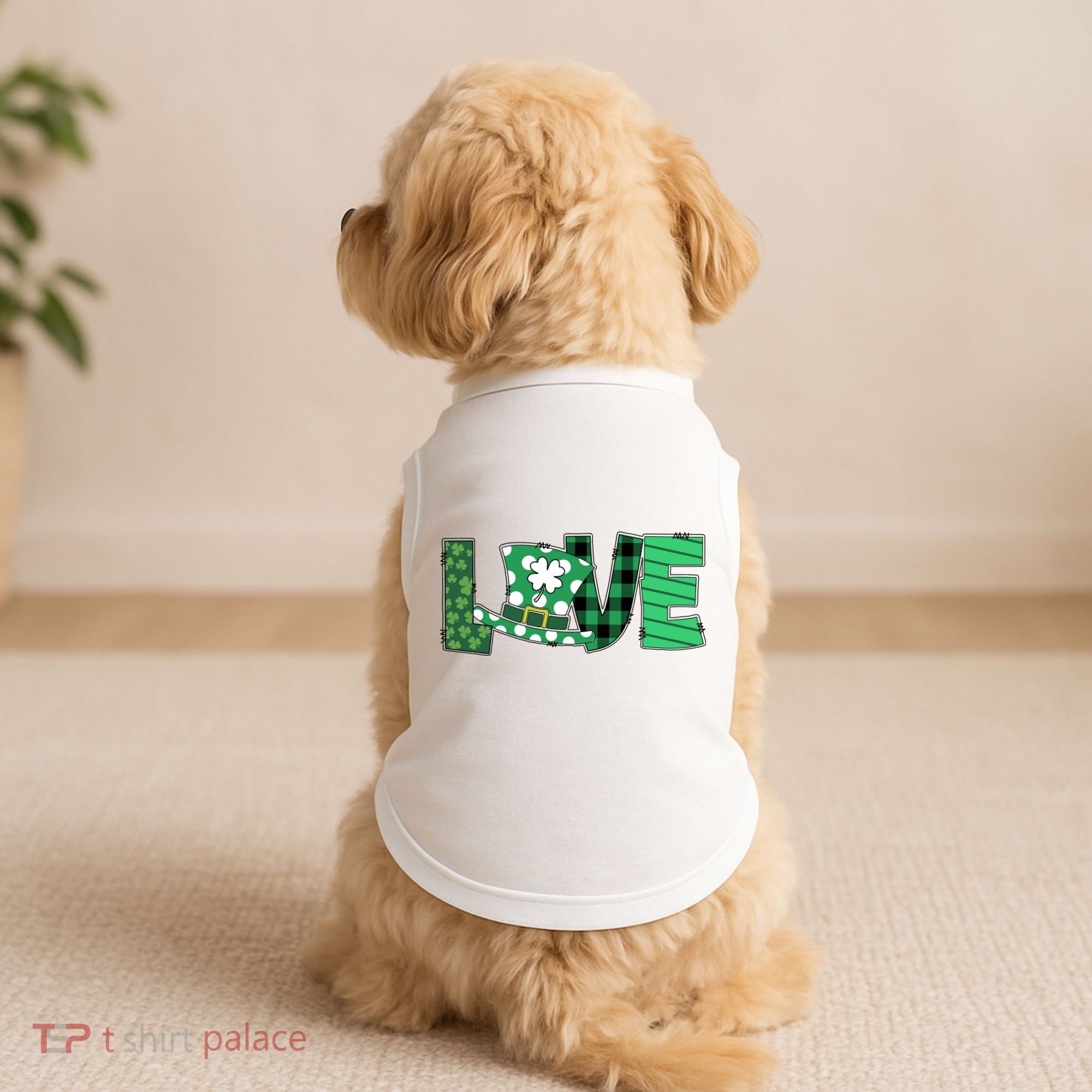 Love Leprechaun St Patricks Day Gift Cute Shamrock Doggie Tank