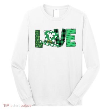 Love Leprechaun St Patricks Day Gift Cute Shamrock Long Sleeve Shirt