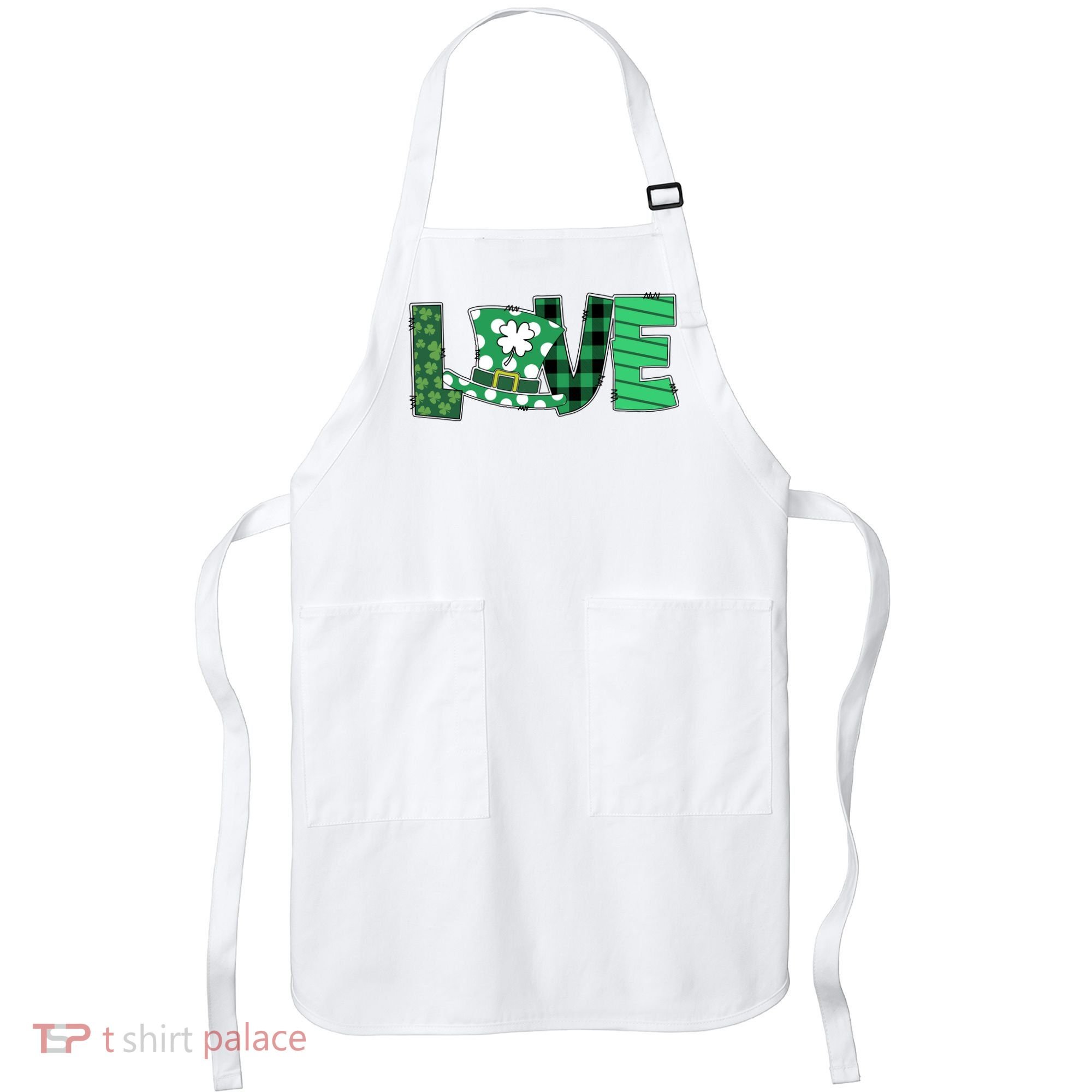 Love Leprechaun St Patricks Day Gift Cute Shamrock Apron