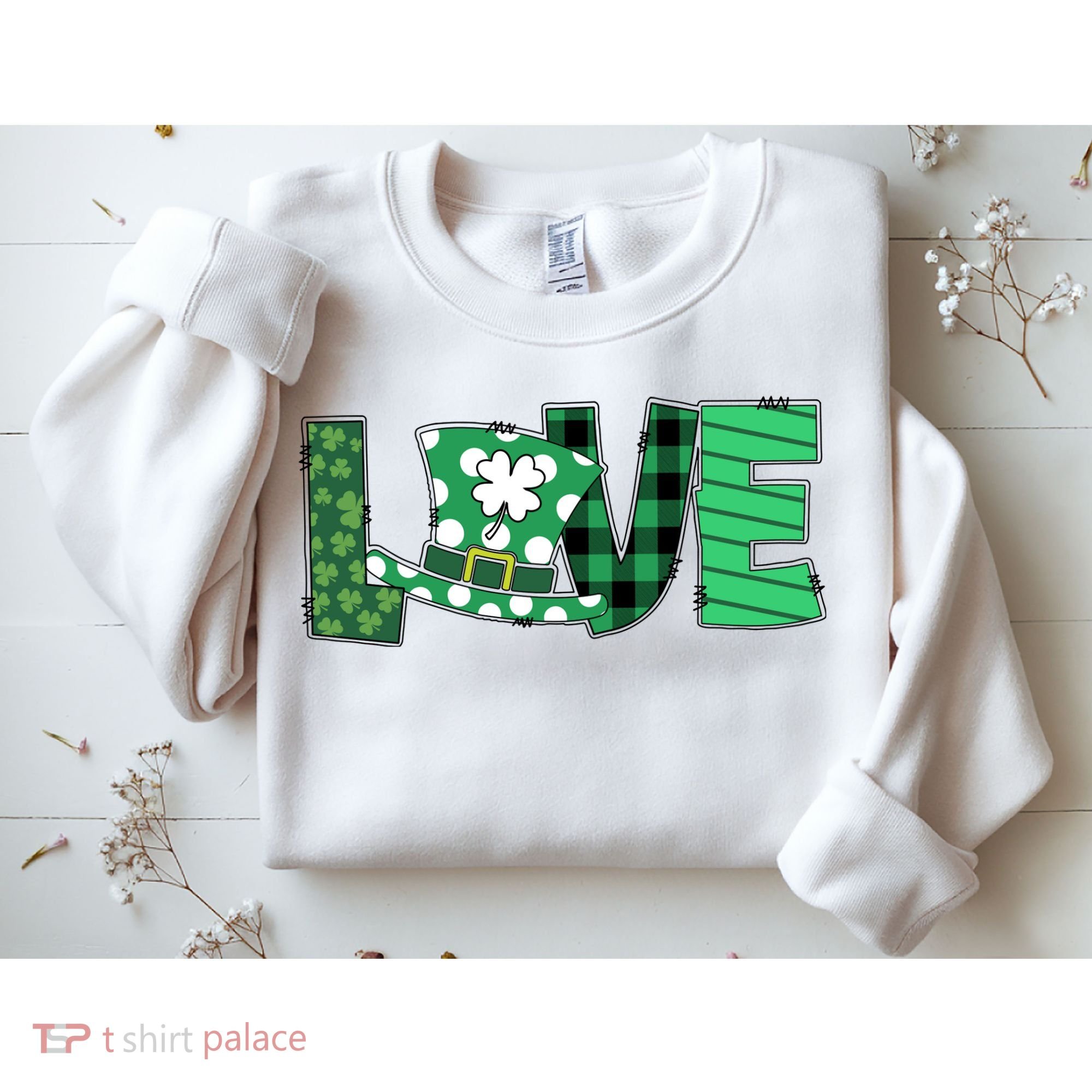 Love Leprechaun St Patricks Day Gift Cute Shamrock Sweatshirt