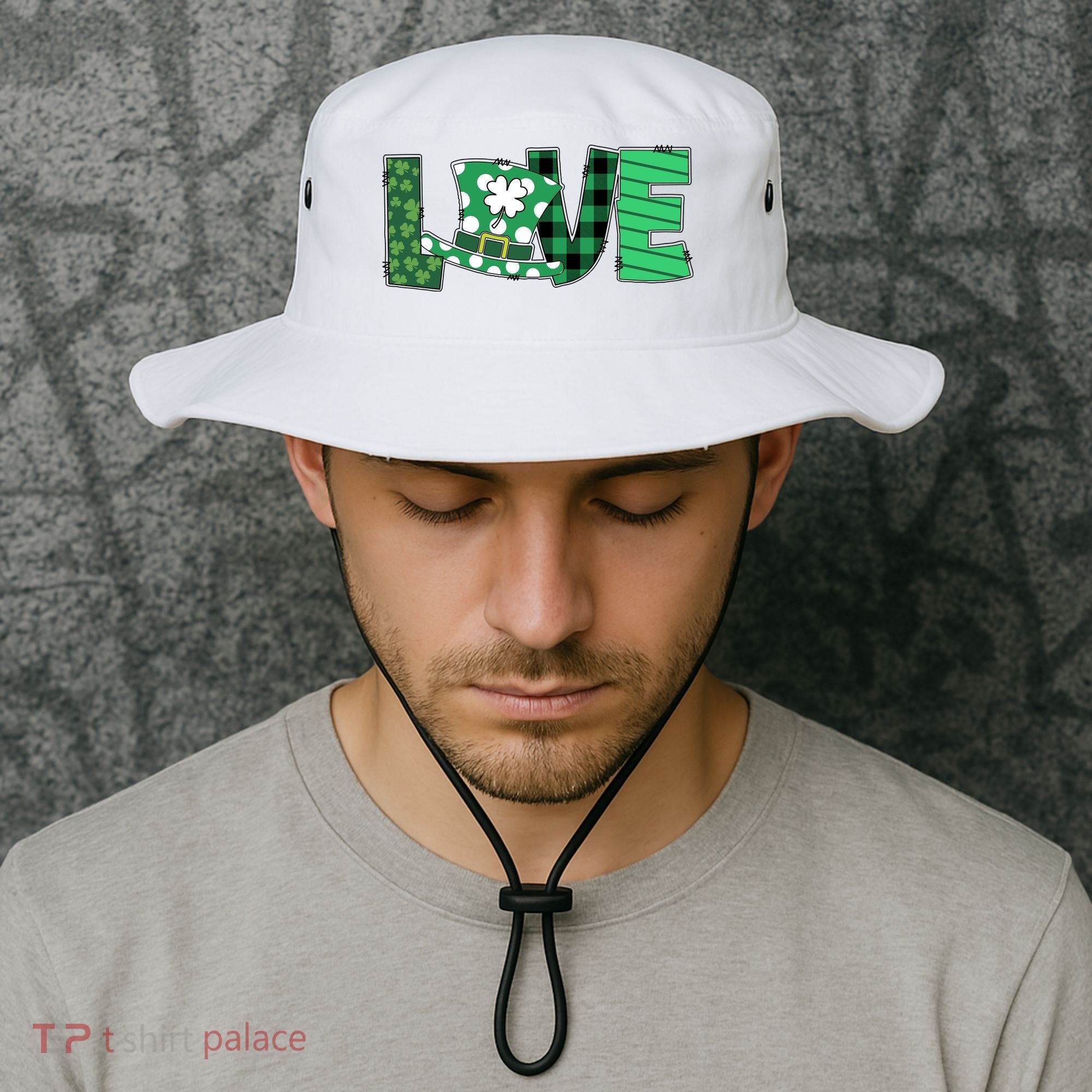 Love Leprechaun St Patricks Day Gift Cute Shamrock Bucket Hat