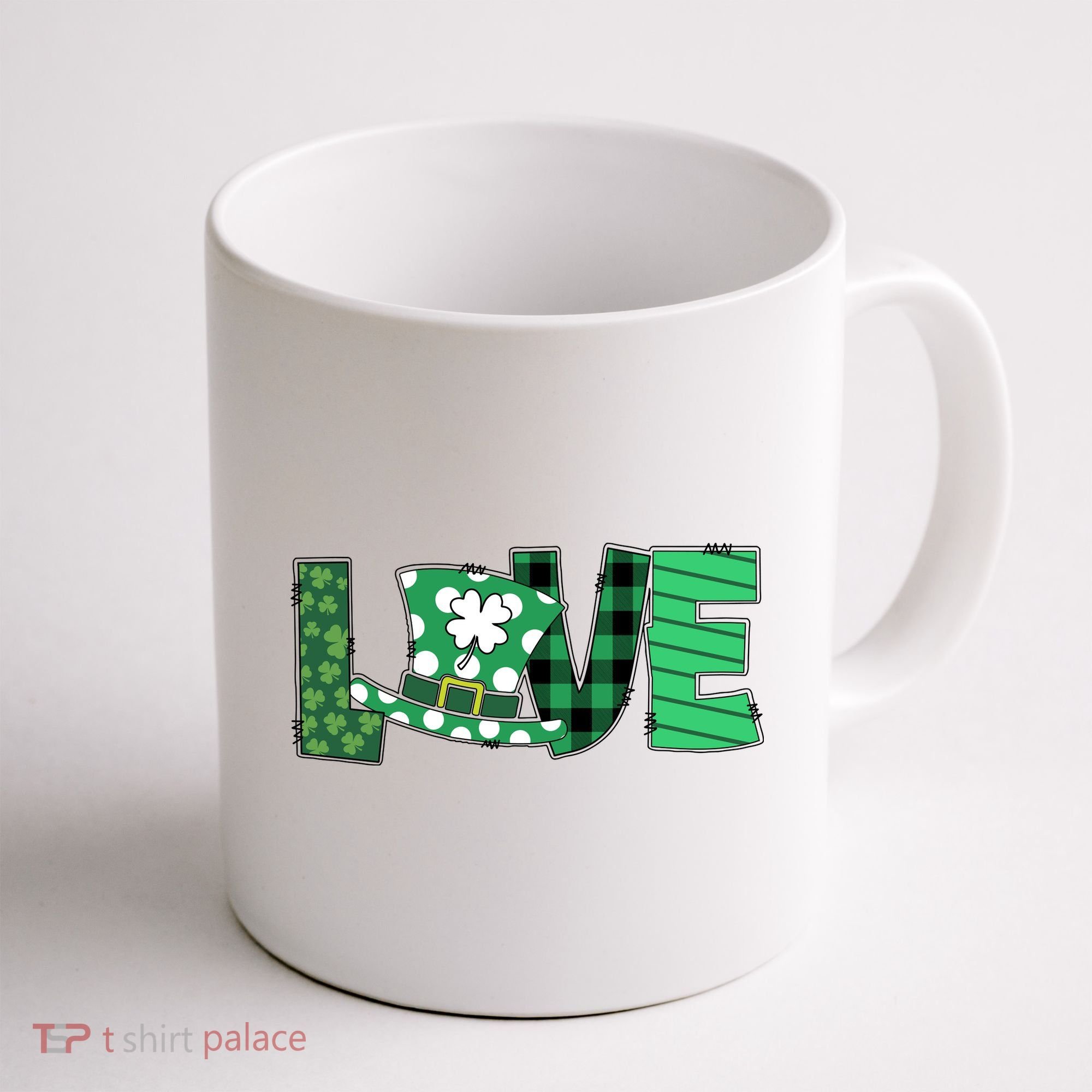 Love Leprechaun St Patricks Day Gift Cute Shamrock Coffee Mug
