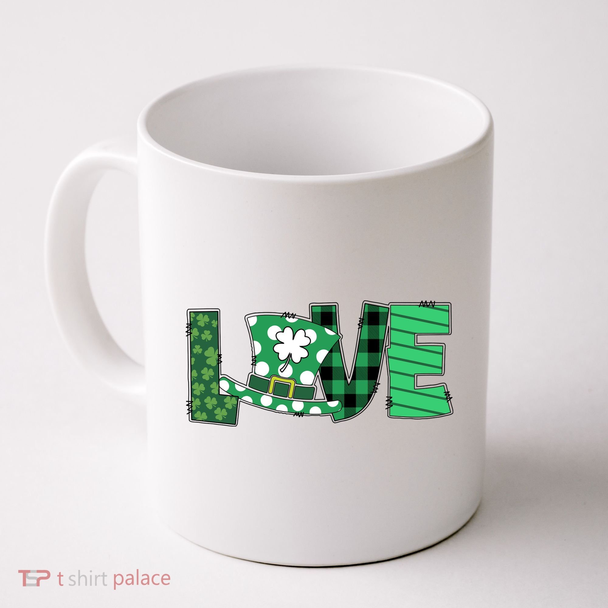 Love Leprechaun St Patricks Day Gift Cute Shamrock Coffee Mug