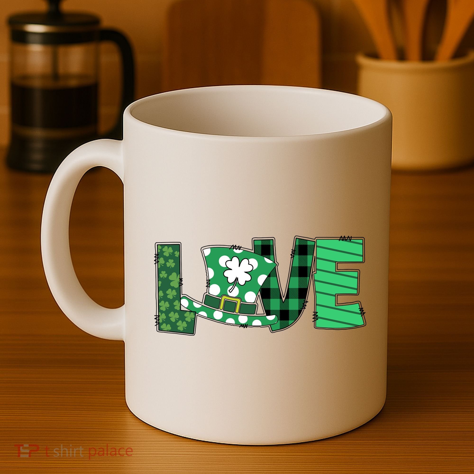 Love Leprechaun St Patricks Day Gift Cute Shamrock Coffee Mug