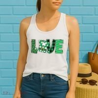 Love Leprechaun St Patricks Day Gift Cute Shamrock Women's Tank Top thumb 2