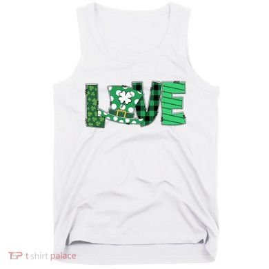 Love Leprechaun St Patricks Day Gift Cute Shamrock Tank Top