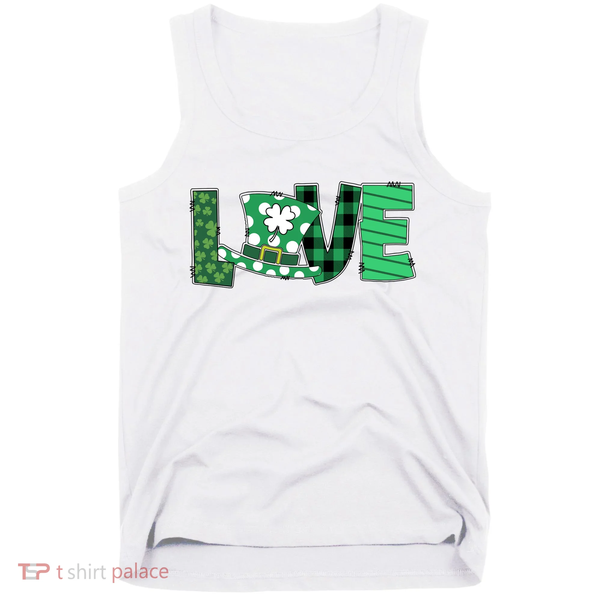 Love Leprechaun St Patricks Day Gift Cute Shamrock Tank Top