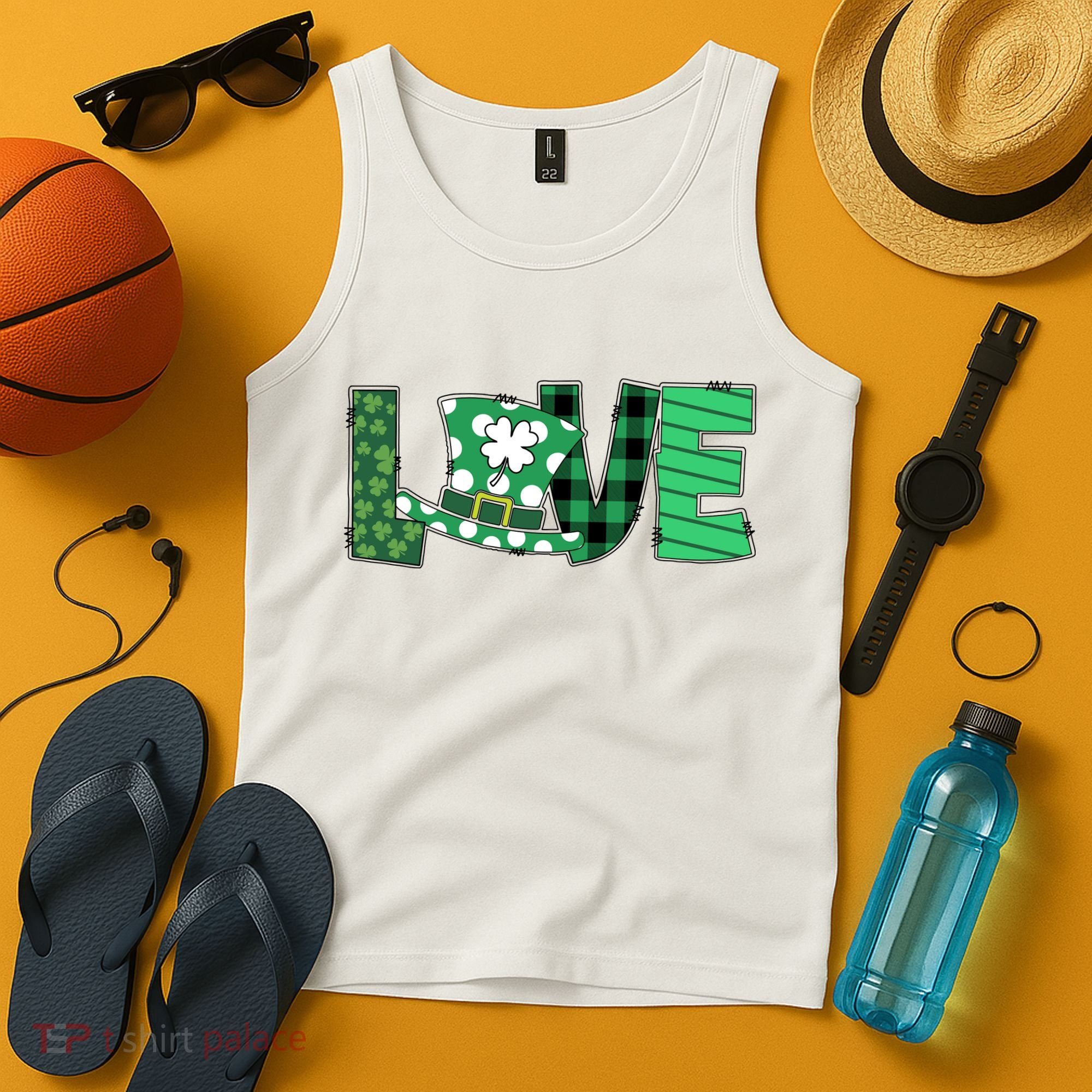 Love Leprechaun St Patricks Day Gift Cute Shamrock Tank Top