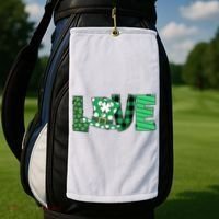 Love Leprechaun St Patricks Day Gift Cute Shamrock Golf Towel thumb 2