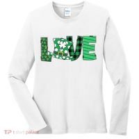 Love Leprechaun St Patricks Day Gift Cute Shamrock Women's Long Sleeve Shirt thumb 0