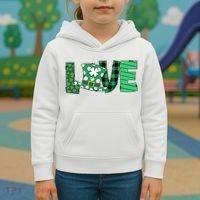 Love Leprechaun St Patricks Day Gift Cute Shamrock Kids Hoodie thumb 3