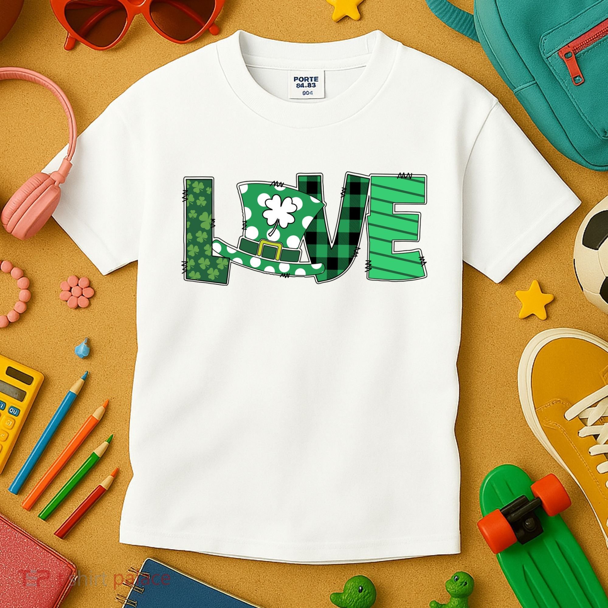 Love Leprechaun St Patricks Day Gift Cute Shamrock Kids T-Shirt