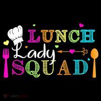 Lunch Lady Squad Cafeteria Worker Teacher Appreciation USA-Made Doggie Bandana thumb 2