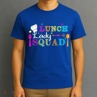 Lunch Lady Squad Cafeteria Worker Teacher Appreciation T-Shirt thumb 3