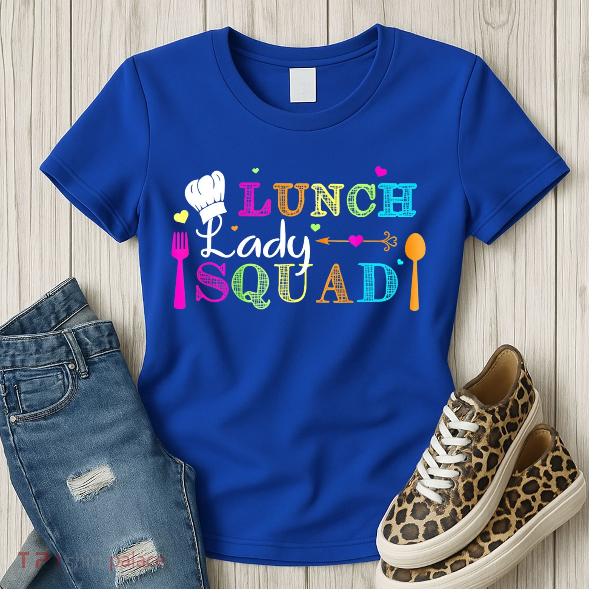 Lunch Lady Squad Cafeteria Worker Teacher Appreciation Women's T-Shirt
