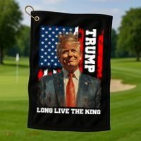 LONG LIVE THE KING TRUMP Golf Towel thumb 1