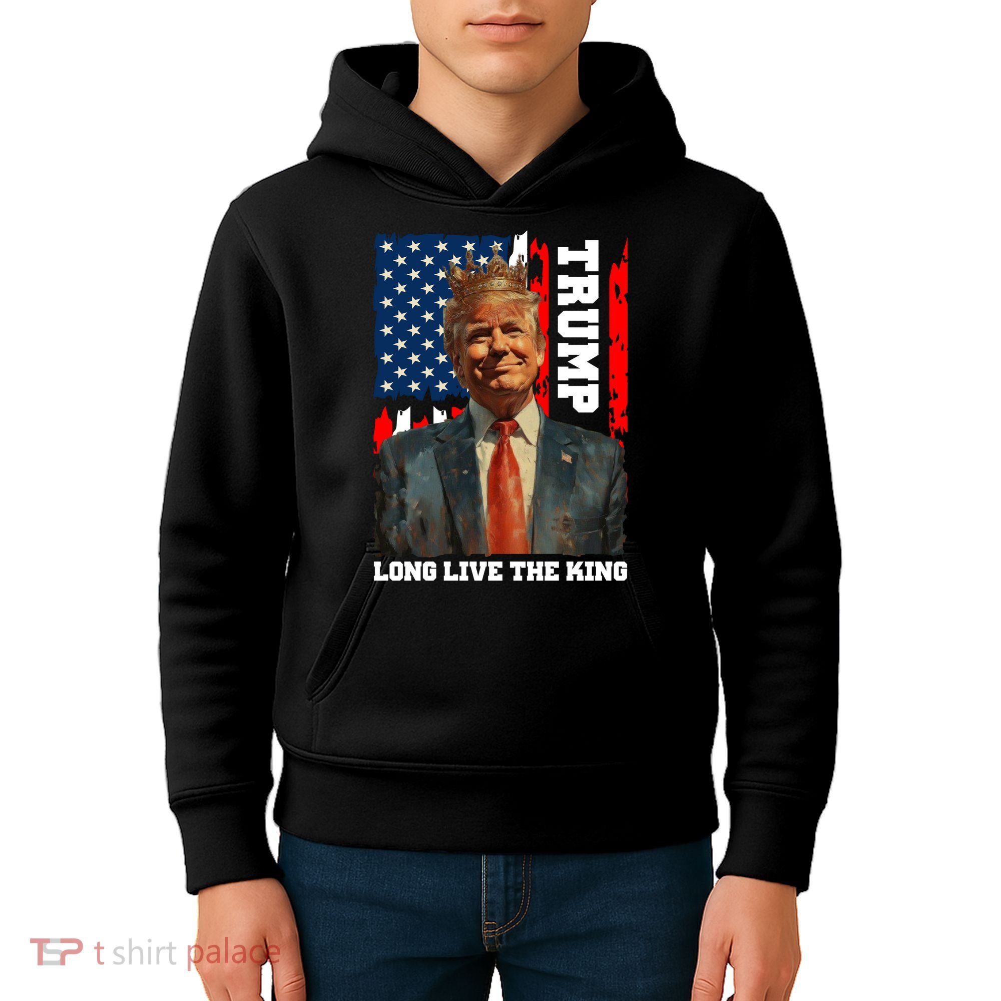 LONG LIVE THE KING TRUMP Kids Hoodie