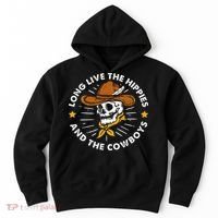 Long Live The Hippies And The Cowboys Hoodie thumb 0