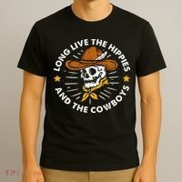 Long Live The Hippies And The Cowboys T-Shirt thumb 3