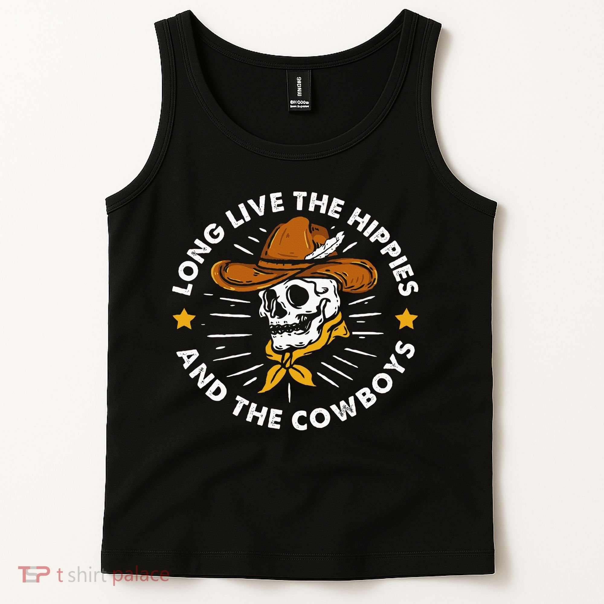 Long Live The Hippies And The Cowboys Tank Top