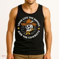 Long Live The Hippies And The Cowboys Tank Top thumb 3