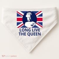 Long Live The Queen Elizabeth USA-Made Doggie Bandana thumb 0