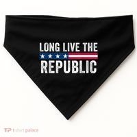 Long Live The Republic Patriotic American Flag USA-Made Doggie Bandana thumb 0