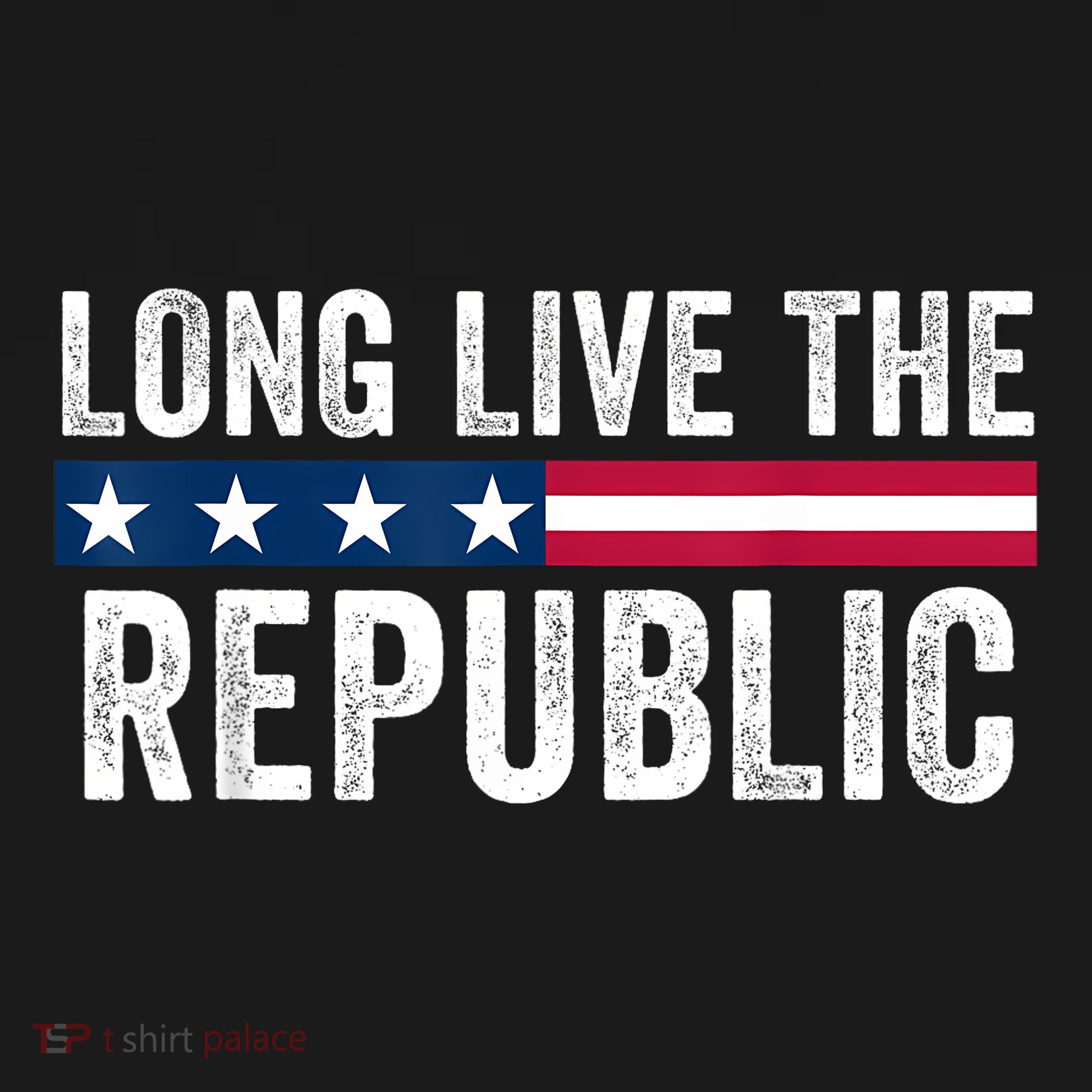 Long Live The Republic Patriotic American Flag Long Sleeve Shirt