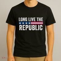 Long Live The Republic Patriotic American Flag T-Shirt thumb 3