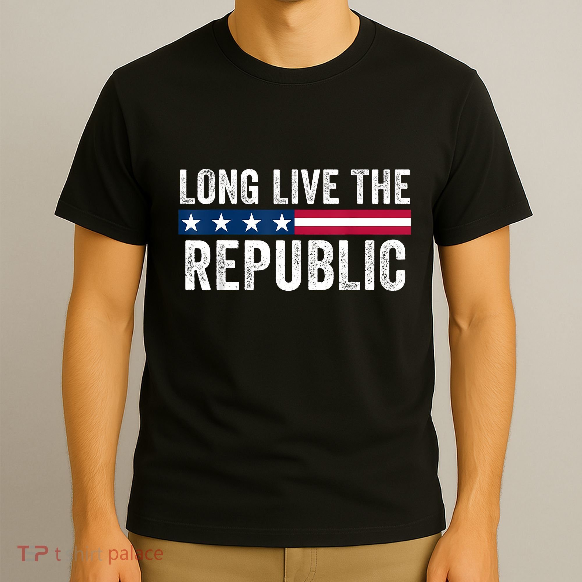 Long Live The Republic Patriotic American Flag T-Shirt
