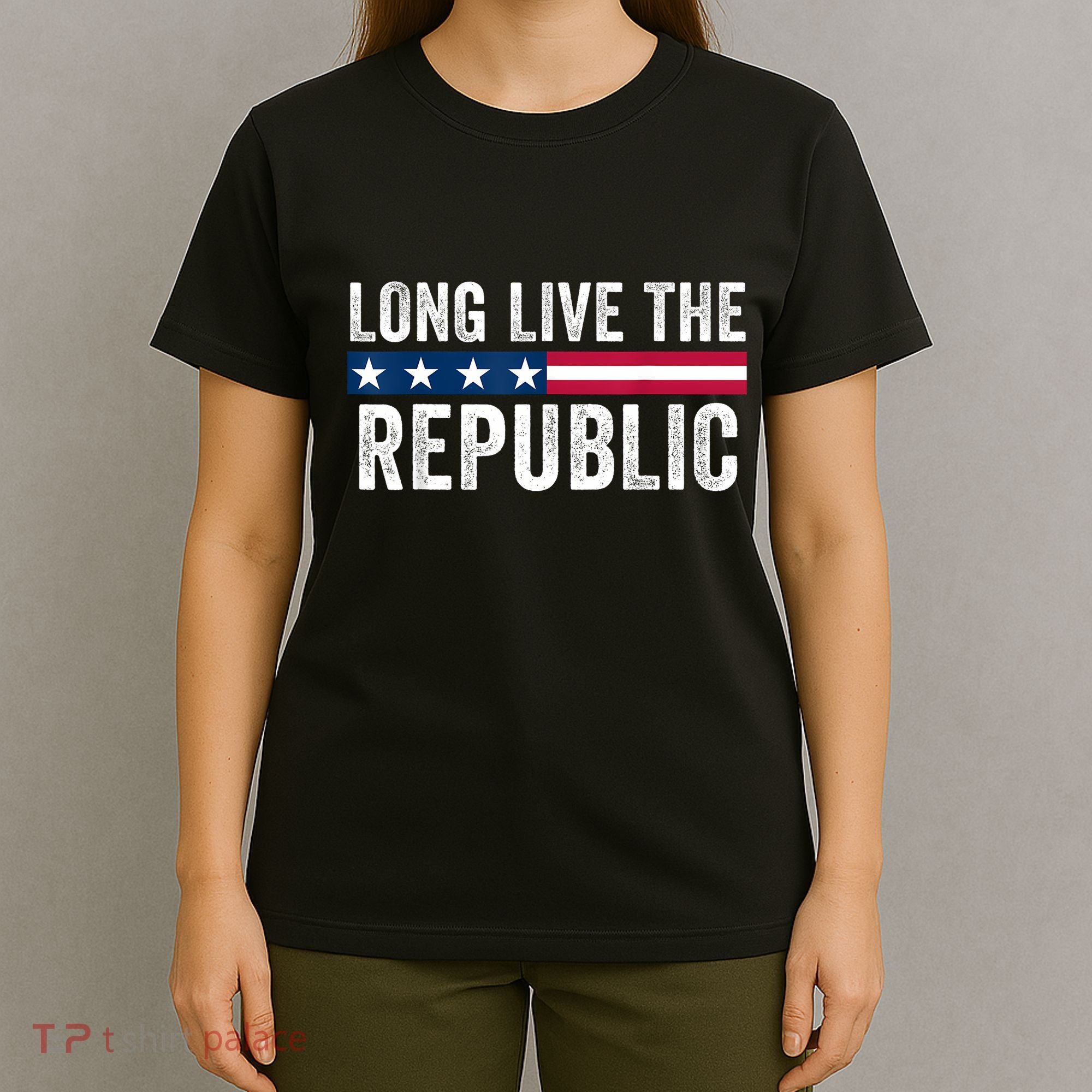 Long Live The Republic Patriotic American Flag T-Shirt