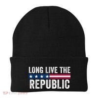 Long Live The Republic Patriotic American Flag Beanie thumb 0