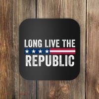 Long Live The Republic Patriotic American Flag Coaster thumb 0