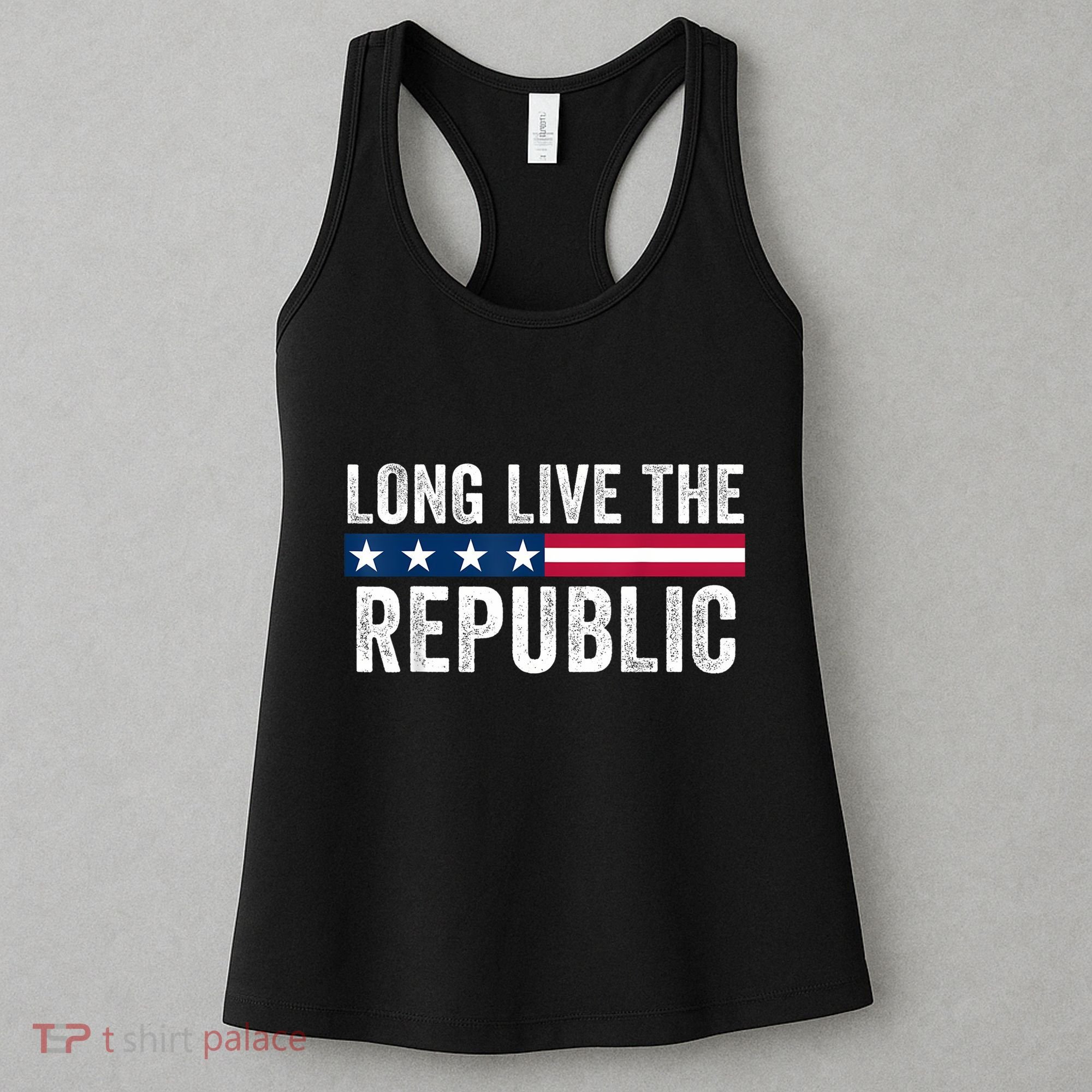 Long Live The Republic Patriotic American Flag Women's Tank Top