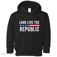 Long Live The Republic Patriotic American Flag Toddler Hoodie thumb 0