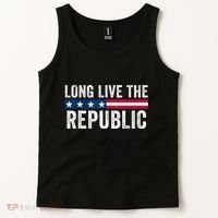 Long Live The Republic Patriotic American Flag Tank Top thumb 2